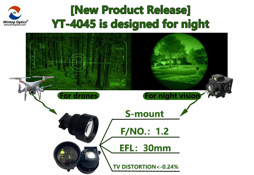 WINTOP OPTICS Releases High-Performance M12 Lens YT-4045 for Drone and Night Vision Applications