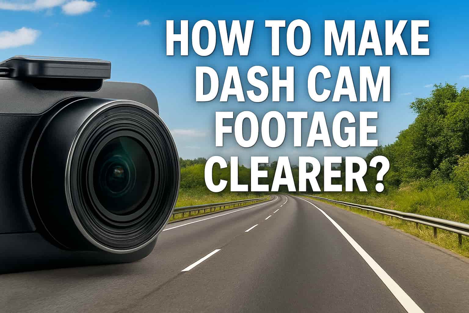How to Make Dash Cam Footage Clearer?