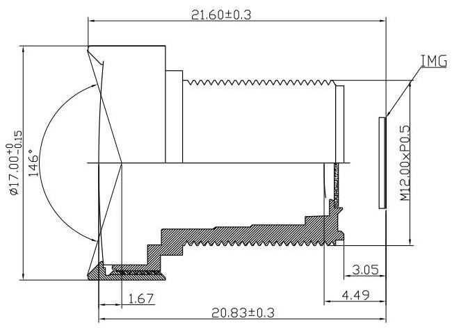 car dvr lens YT-1727P