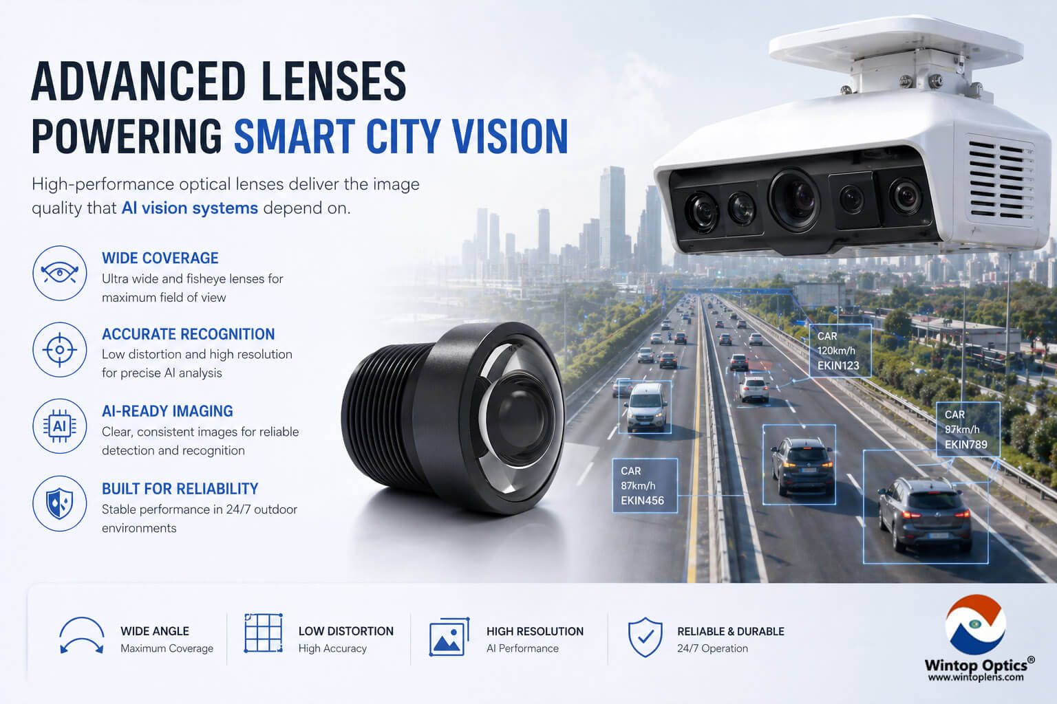 How Lenses Impact AI Traffic Monitoring Systems Accuracy